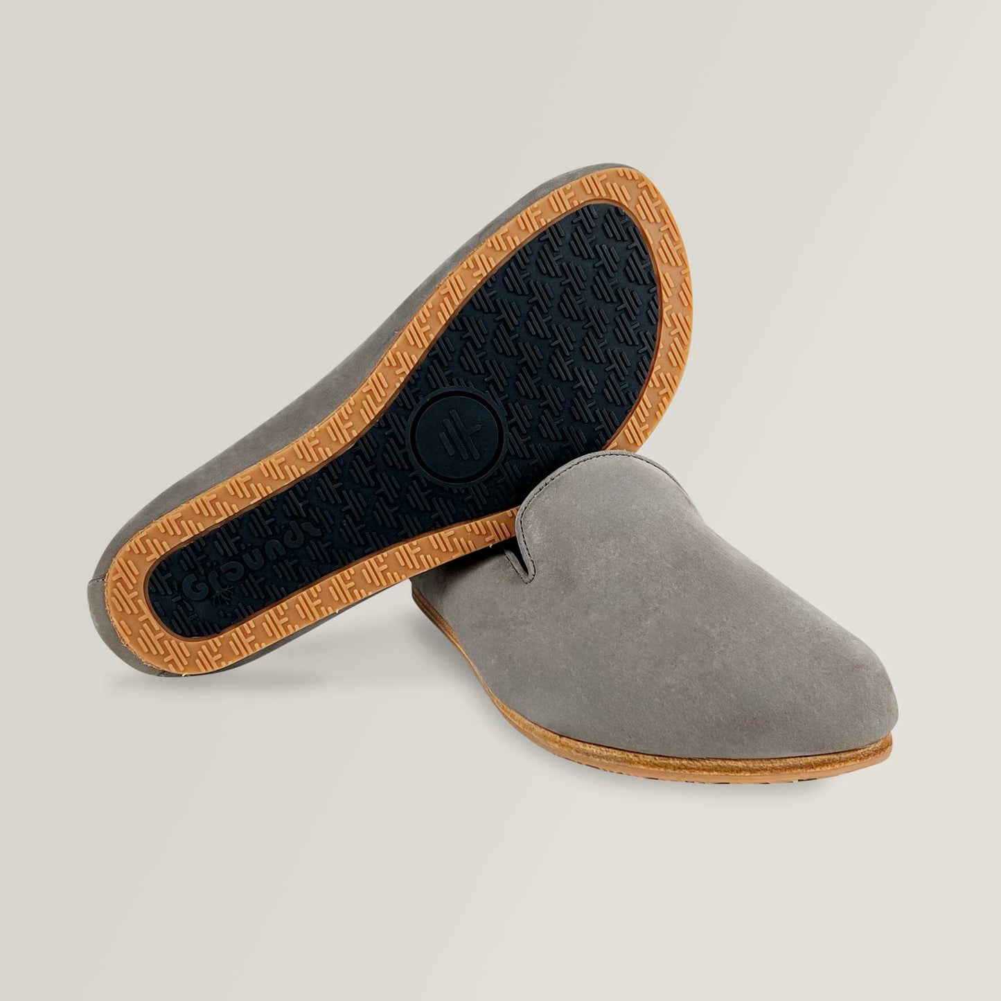 Pewter-carbon-casual-women-grounding-slip-ons