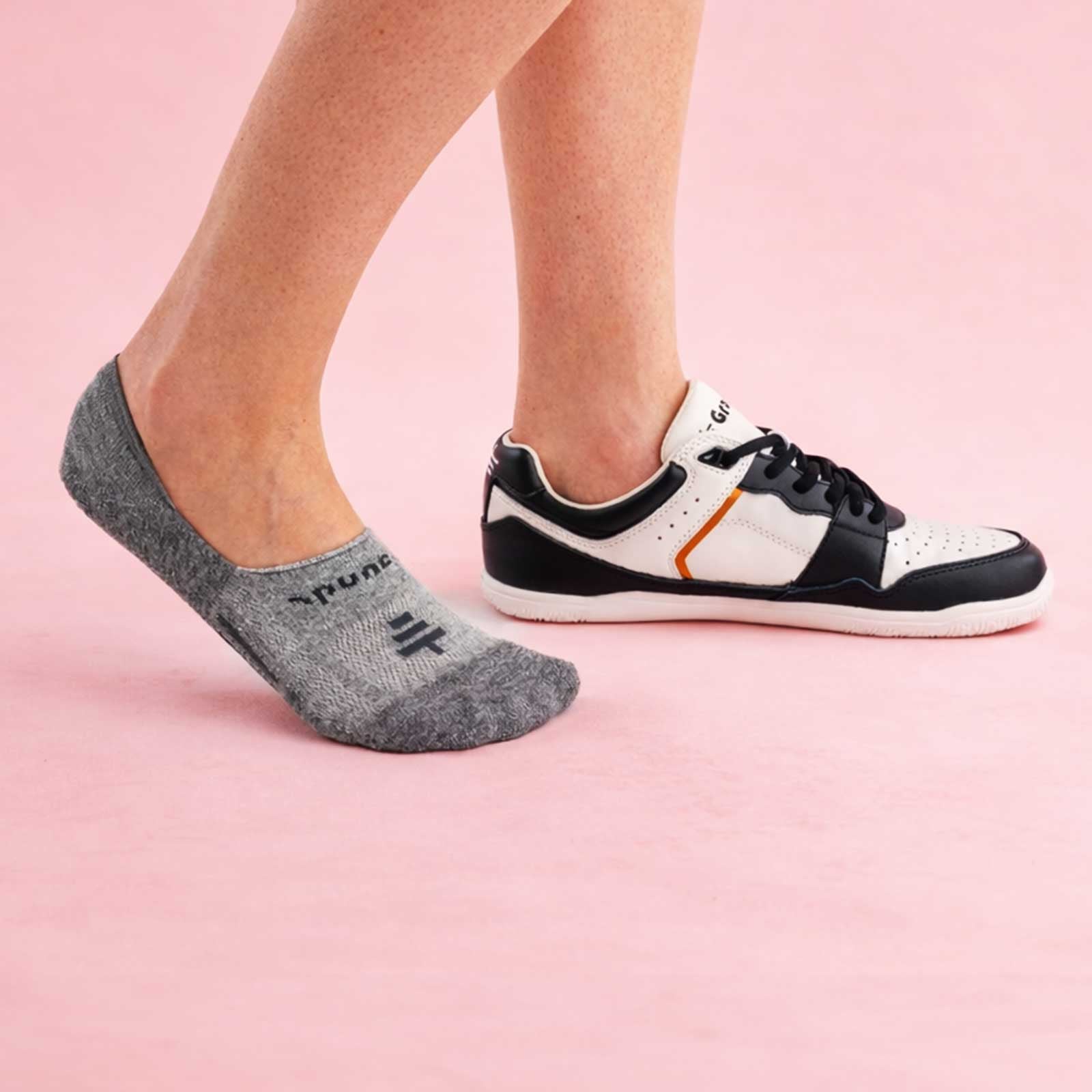 Womens Barefoot Grounding No-Show Sock 6-Pack / XL / Grey