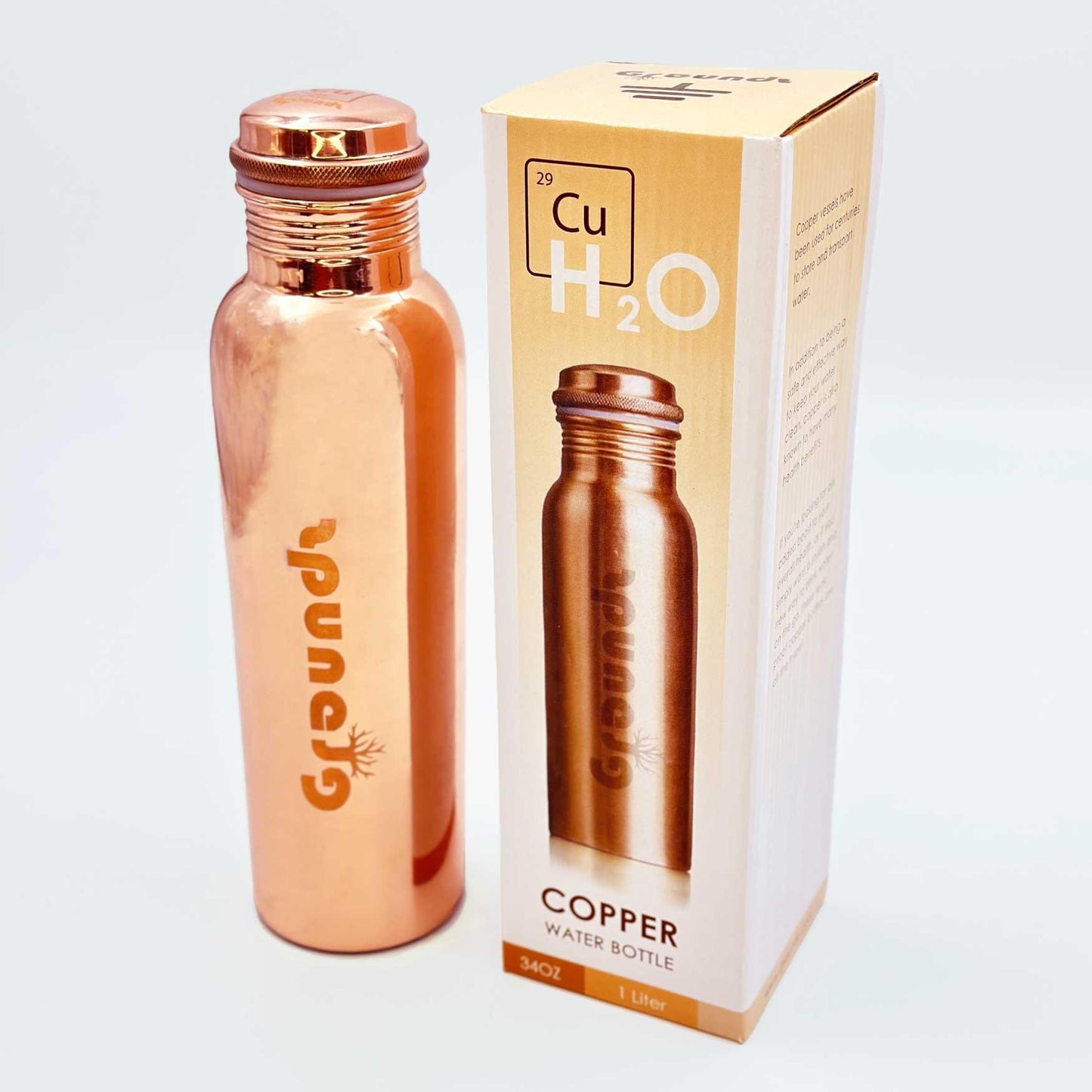 Pure Copper Water Bottle - 34oz